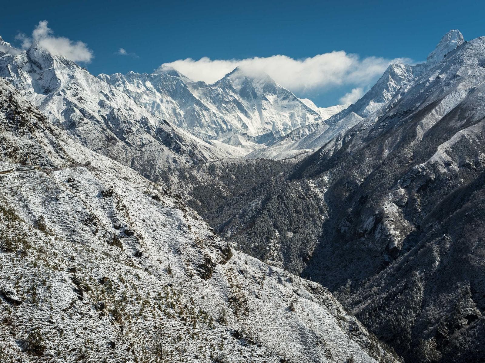 Creste rocciose e cime innevate